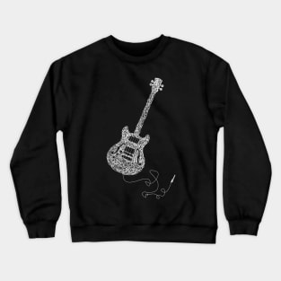 White bass guitar Crewneck Sweatshirt